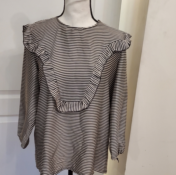 George J. Love striped blouse size L - Picture 1 of 4
